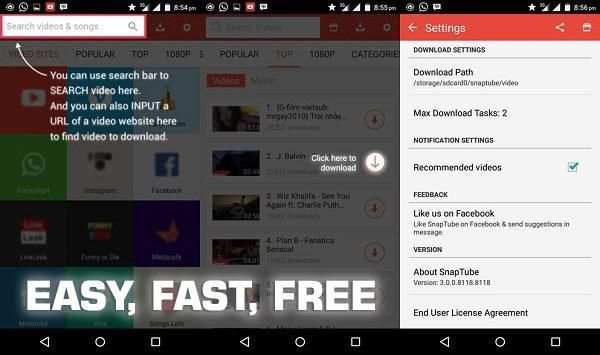 Snaptube Video Downloader screenshot 1