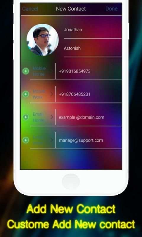 Neon Caller Screen + Dialer скриншот 2