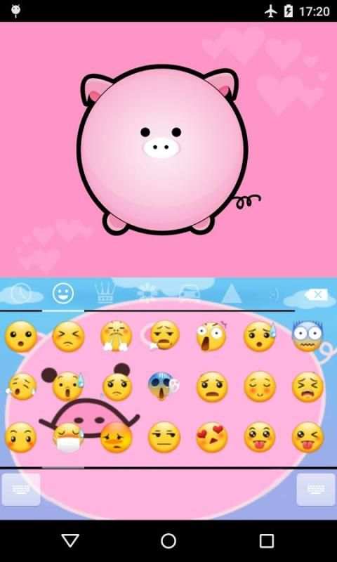 Emoji Keyboard-Pink Pig 1 تصوير الشاشة