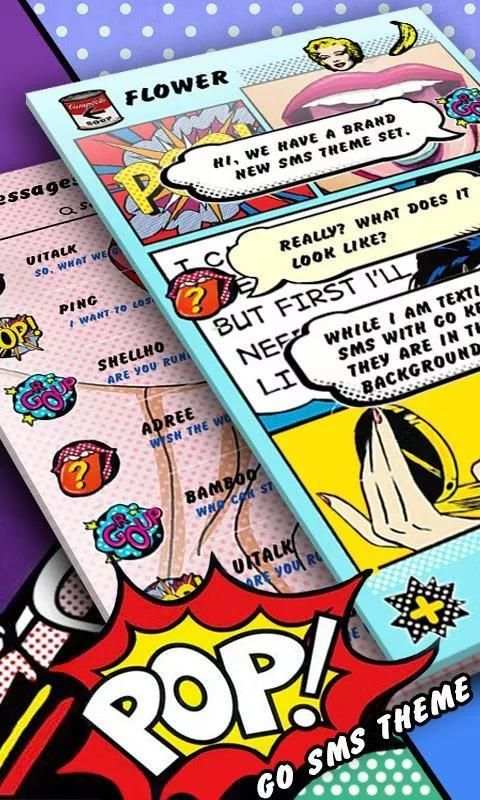 Tema SMS Buku Komik Kartun screenshot 5