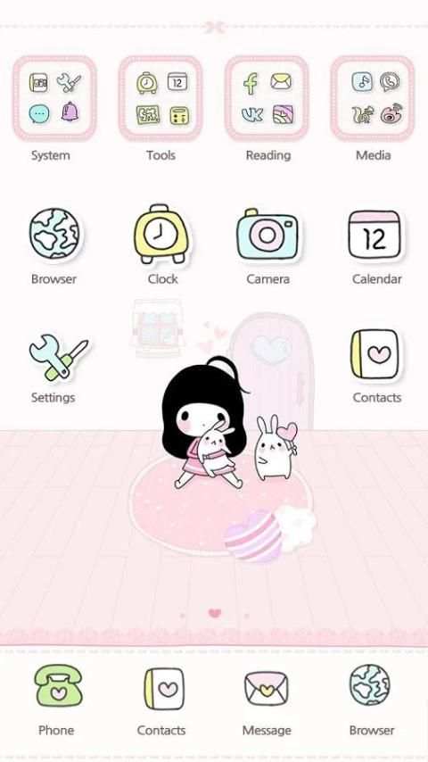 Pink Playhouse Hola Theme screenshot 2