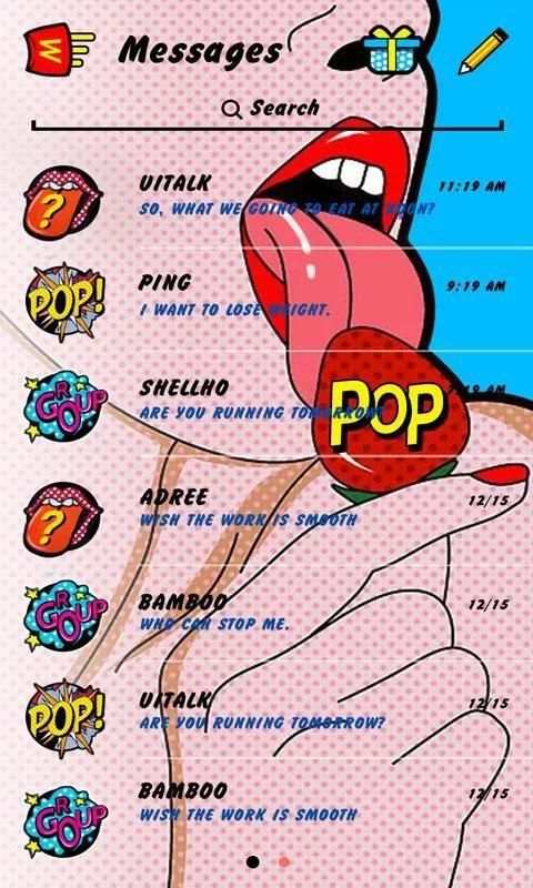 Tema SMS Buku Komik Kartun screenshot 4