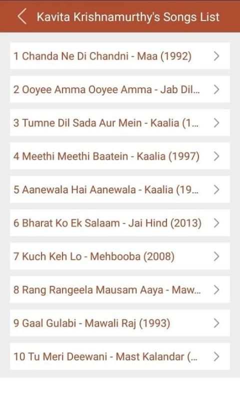 Hit Kavita Krishnamurthy Songs screenshot 8