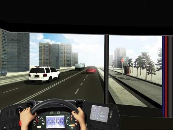 Racing In Bus - Traffic Racer скриншот 1