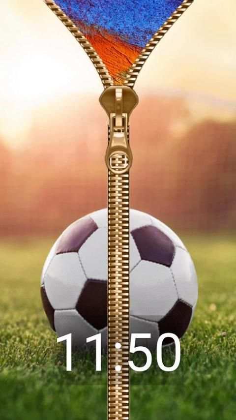 Football Zipper Lock Screen 6 تصوير الشاشة