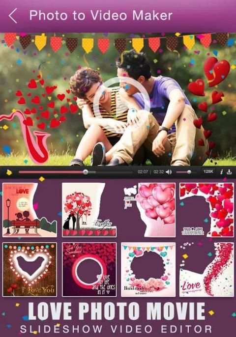 Love Video Maker with Music स्क्रीनशॉट 2