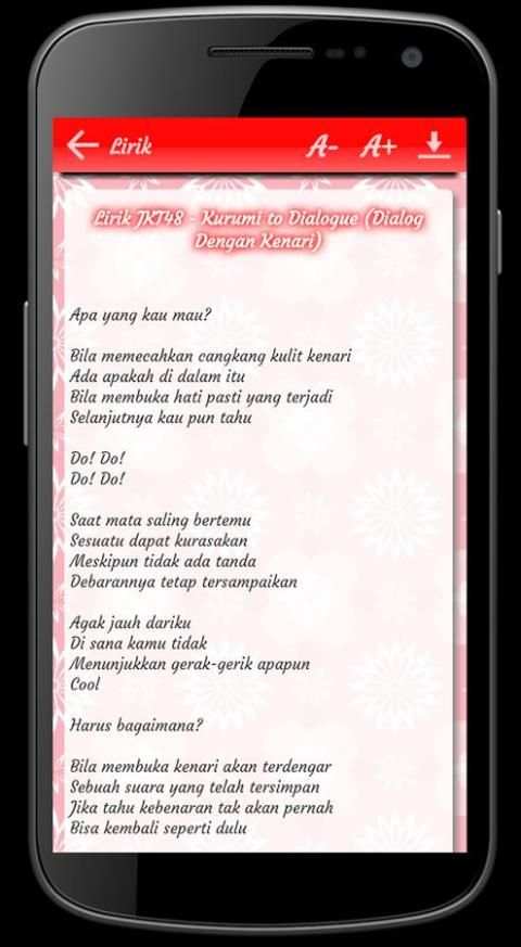 Lirik Jkt48 1 تصوير الشاشة