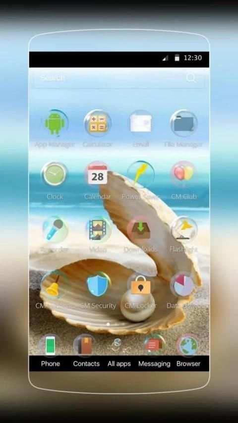 Pearly Shell Tema screenshot 2