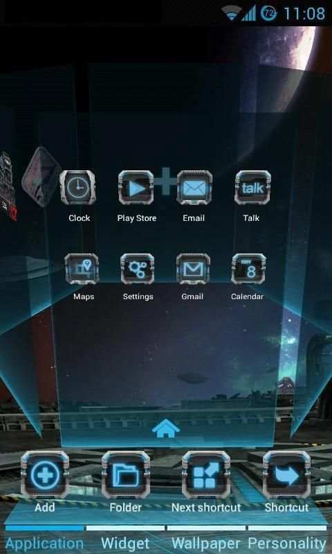 Next Launcher Theme Robotect скриншот 2