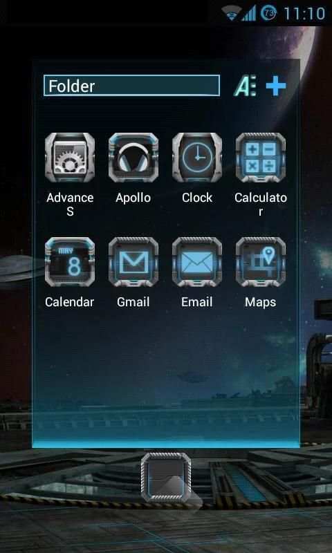 Next Launcher Theme Robotect скриншот 1