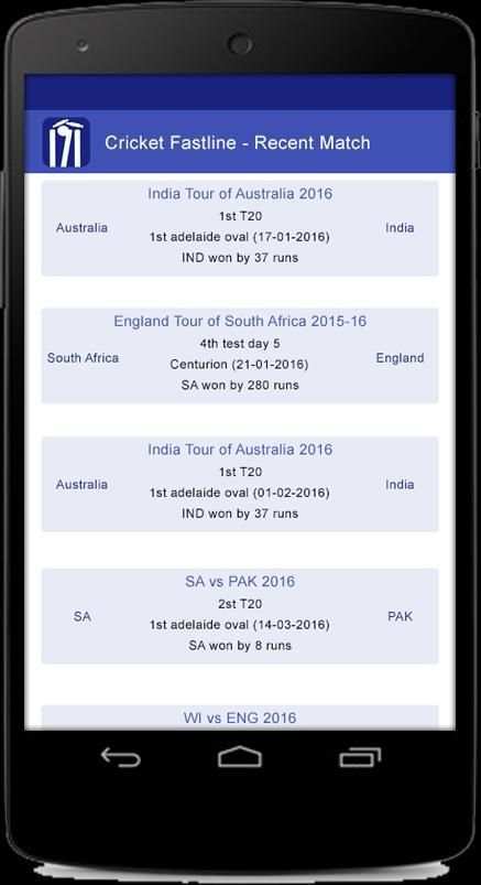 Cricket Fast Line скриншот 2
