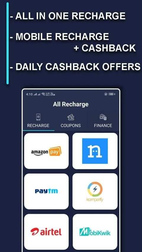 All Recharge, Bill Payments Cashback App स्क्रीनशॉट 4