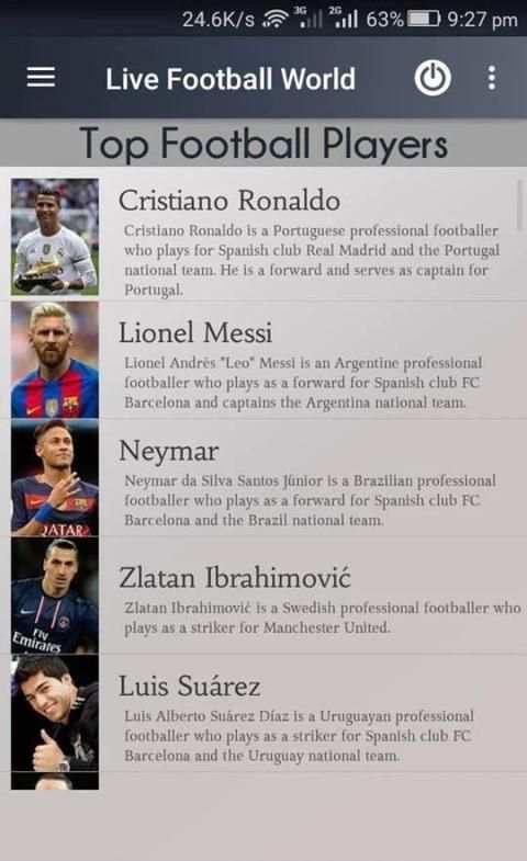 Live Football World screenshot 1