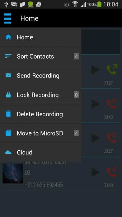 Automatic Call Recorder Lite+ स्क्रीनशॉट 8