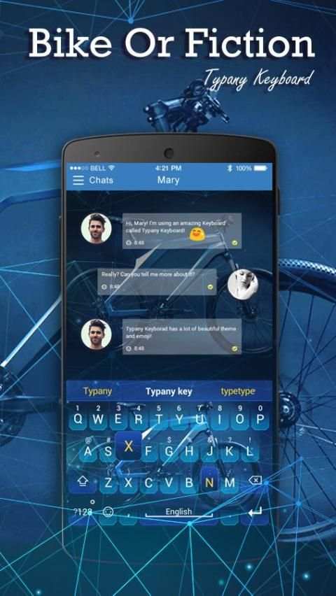Bike or Fiction Emoji Keyboard screenshot 2