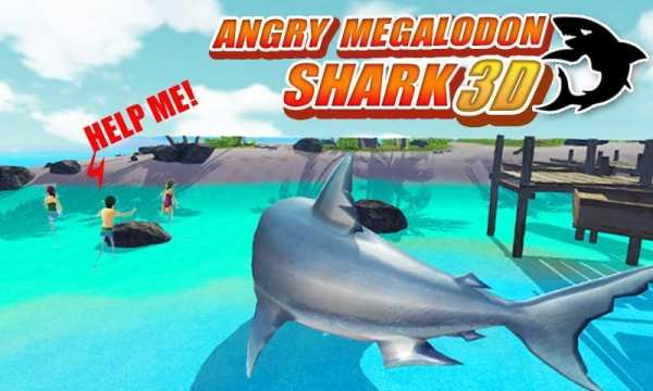 Angry Megalodon Shark 3D स्क्रीनशॉट 1