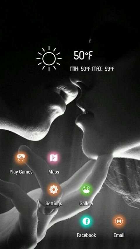 Black sweet kiss Theme screenshot 2