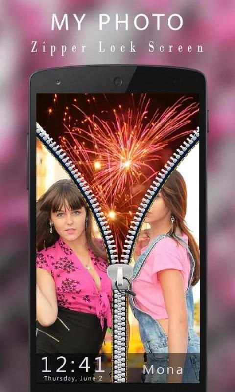My Photo Zipper Lock Screen скриншот 1