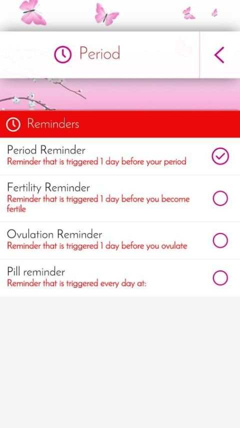 My Menstrual Calendar screenshot 2