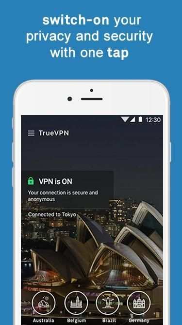 TrueVPN screenshot 2