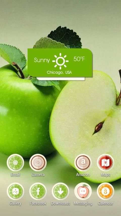 Crisp green apple theme स्क्रीनशॉट 2