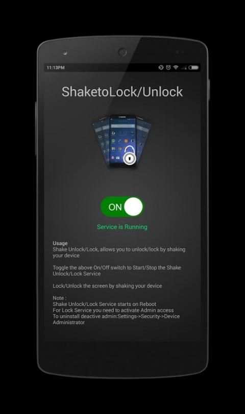 Shake to Lock/Unlock screenshot 1