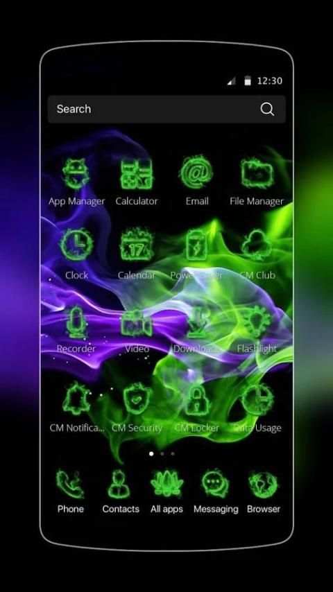 Neon Weed Smoke Theme screenshot 2