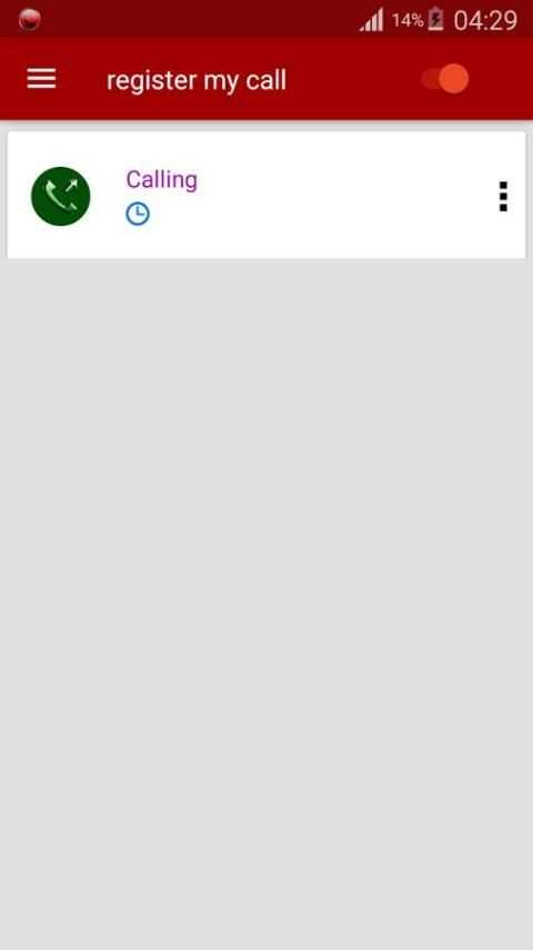 Register my Call screenshot 1
