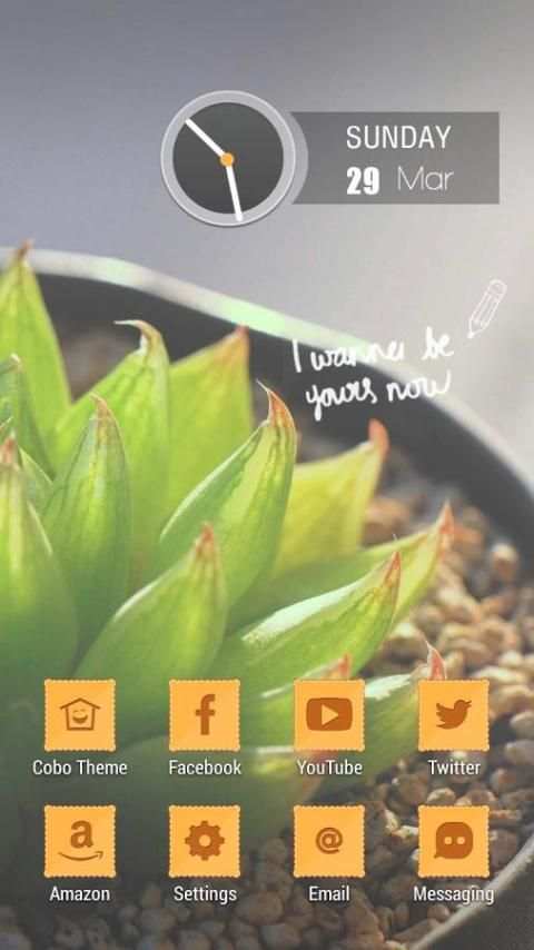 Beautiful green flower theme screenshot 3