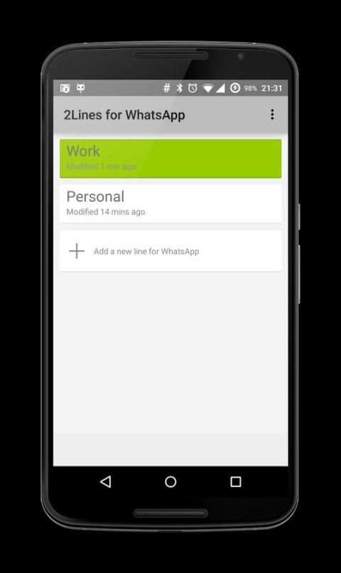 2Lines for WhatsApp screenshot 1