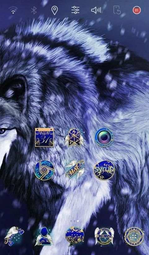 Ice Wolf theme 3 تصوير الشاشة