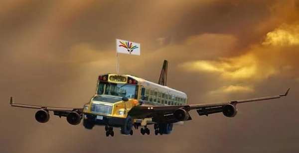 Flying Bus Simulator Free 2016 скриншот 5