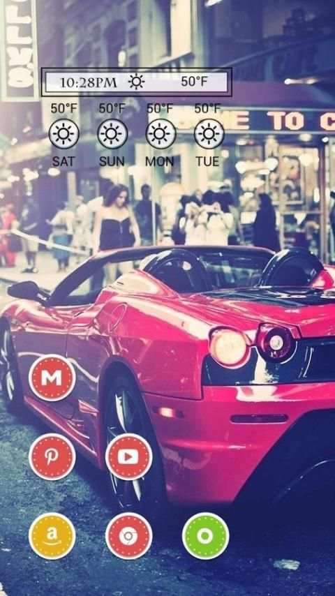 Red Cool Car Theme स्क्रीनशॉट 2