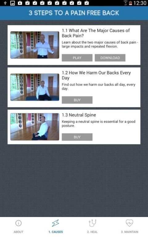 3 Steps To A Pain Free Back скриншот 2