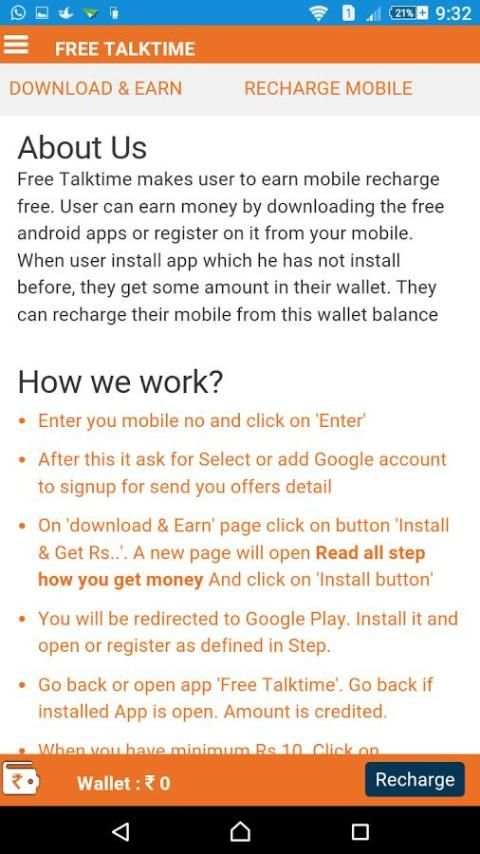 Free Talktime 1 تصوير الشاشة
