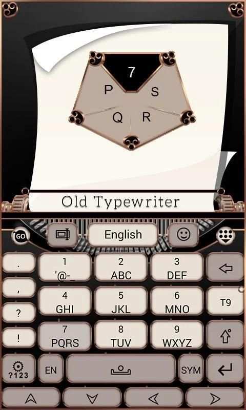 Old Typewriter Keyboard Theme 3 تصوير الشاشة