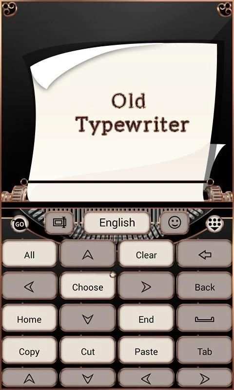 Old Typewriter Keyboard Theme 2 تصوير الشاشة