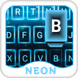 Neon Fancy Blue Emoji keyboard आइकन