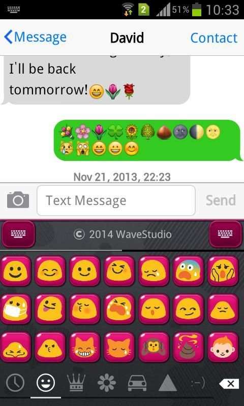 Emoji Keyboard+ Red Love Theme скриншот 2