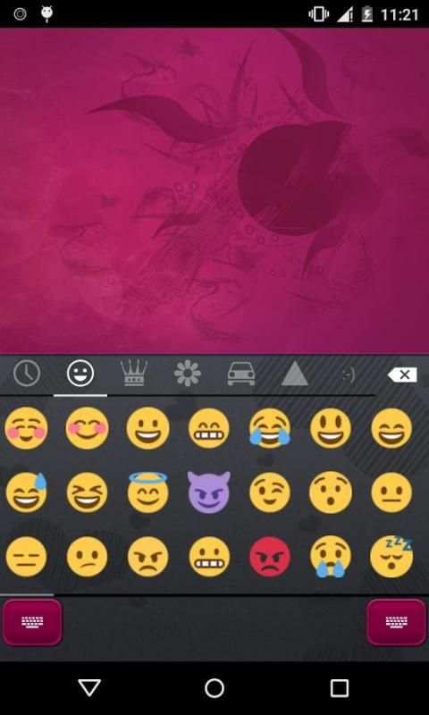 Emoji Keyboard+ Red Love Theme скриншот 3