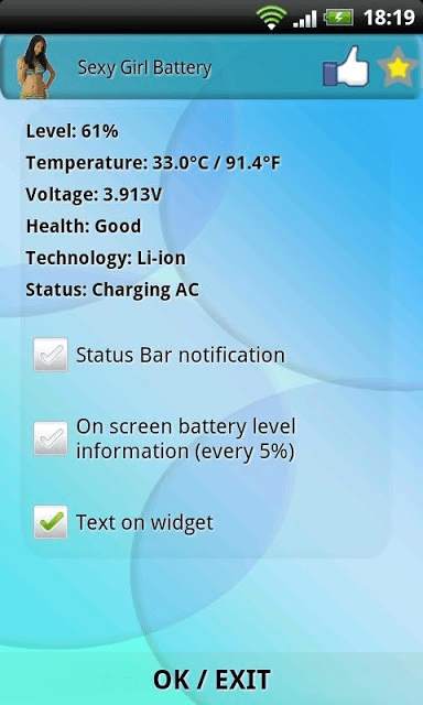 Sexy Girl Battery screenshot 1