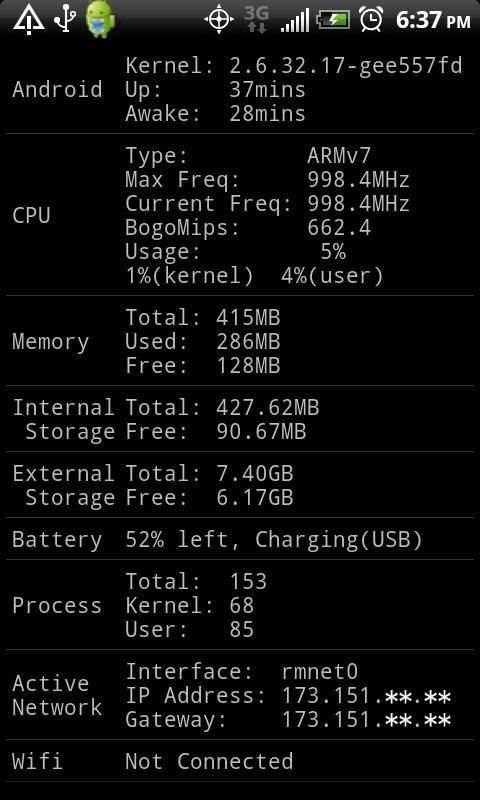 Android Status screenshot 2