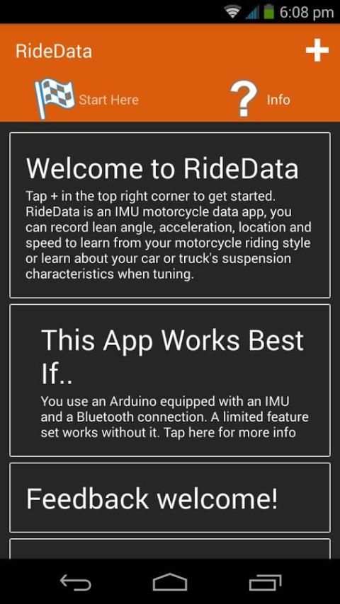 RideData Arduino IMU screenshot 3