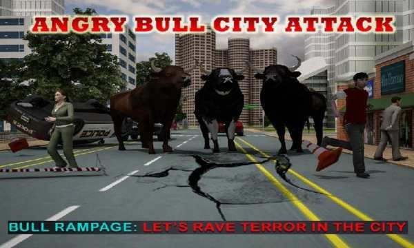 Angry Bull City Attack स्क्रीनशॉट 7