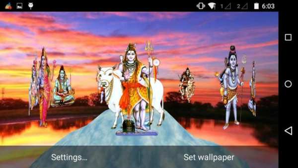Shiva 3D Live Wallpaper स्क्रीनशॉट 9