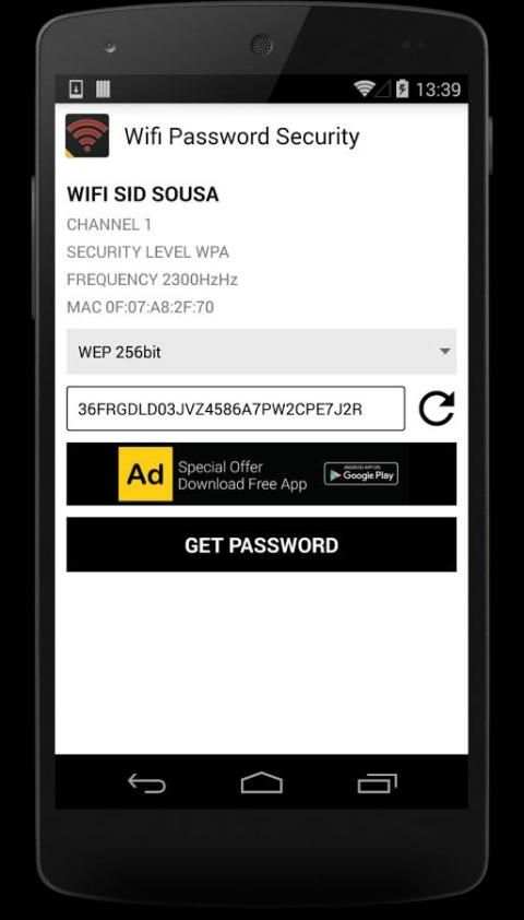 WIFI PASSWORD SECURITY screenshot 1