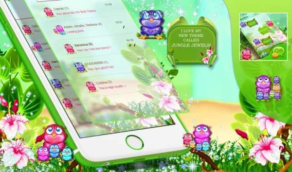 Tema SMS Burung Imut screenshot 1