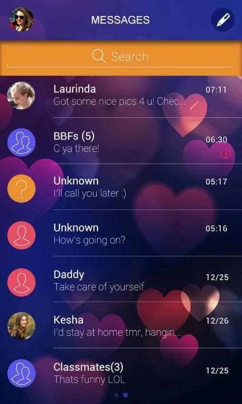 (FREE) GO SMS PRO FLARE THEME स्क्रीनशॉट 3