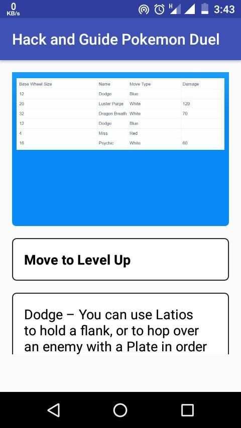 Hack and Guide Pokemon Duel screenshot 1