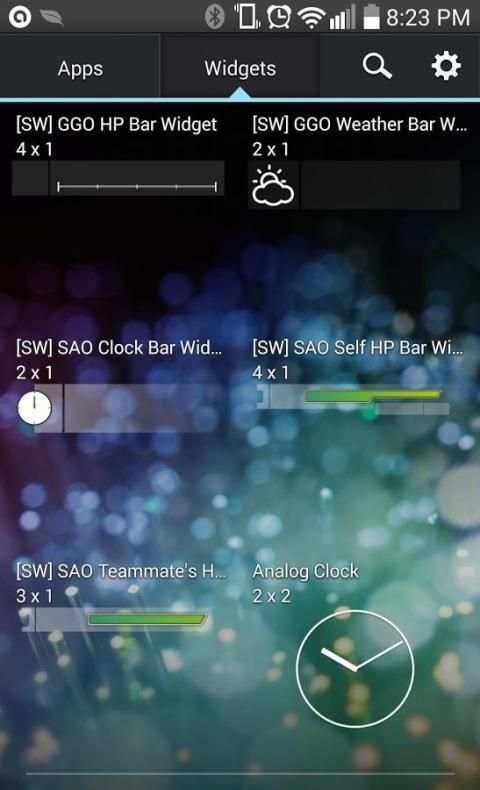 SAO Widget 7 تصوير الشاشة